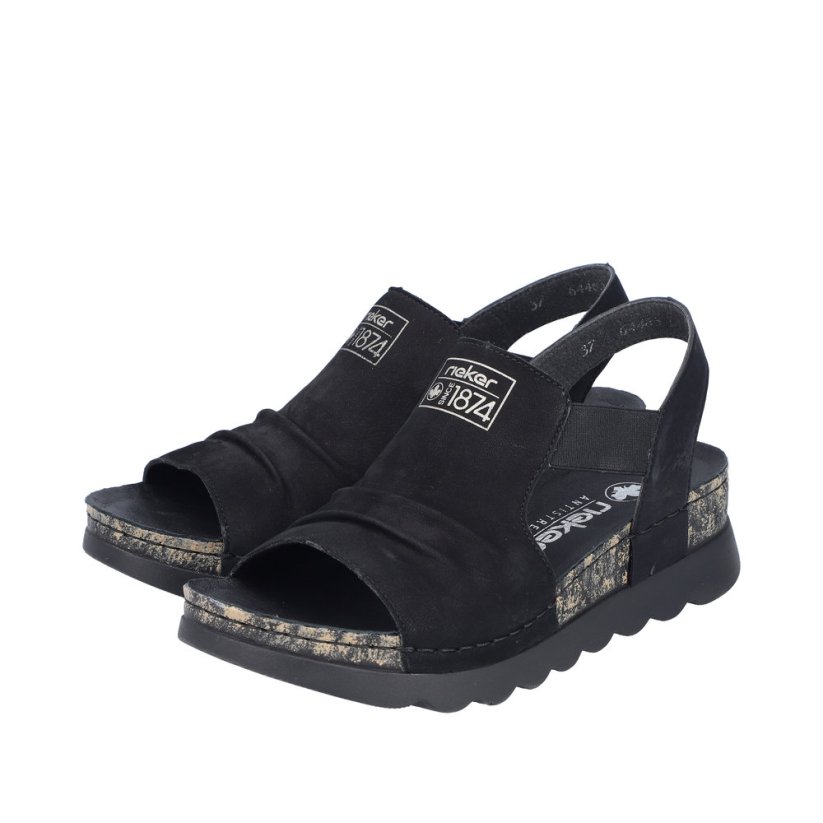 Dámské sandály Rieker - Barva: Černá