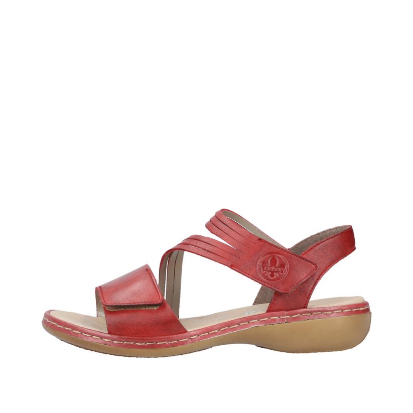 Dámské sandály Rieker - Barva: Červená