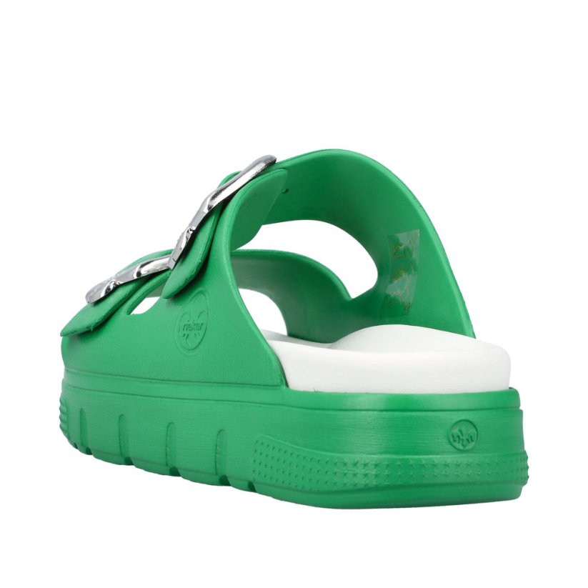 Dámské pantofle Rieker - Barva: Zelená