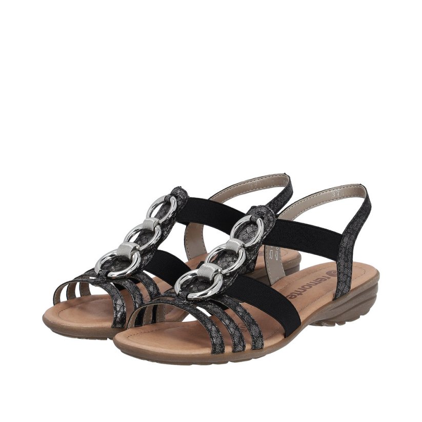 Dámské sandály Remonte - Barva: Černá